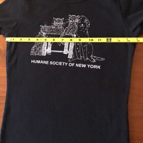 Humane Society of New York Charity 100% Cotton Black Short-Sleeve T-Shirt Top - Picture 5 of 8